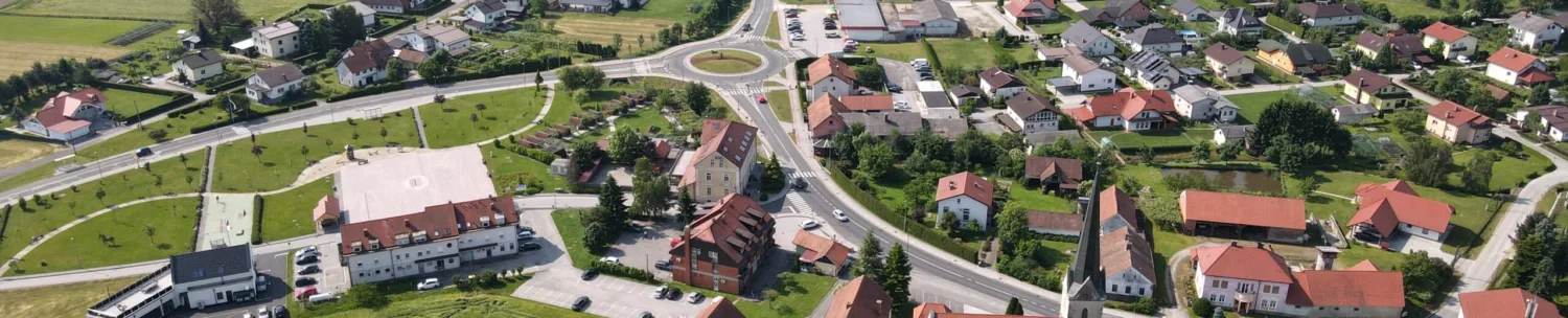 Pogled na Križevce iz zraka